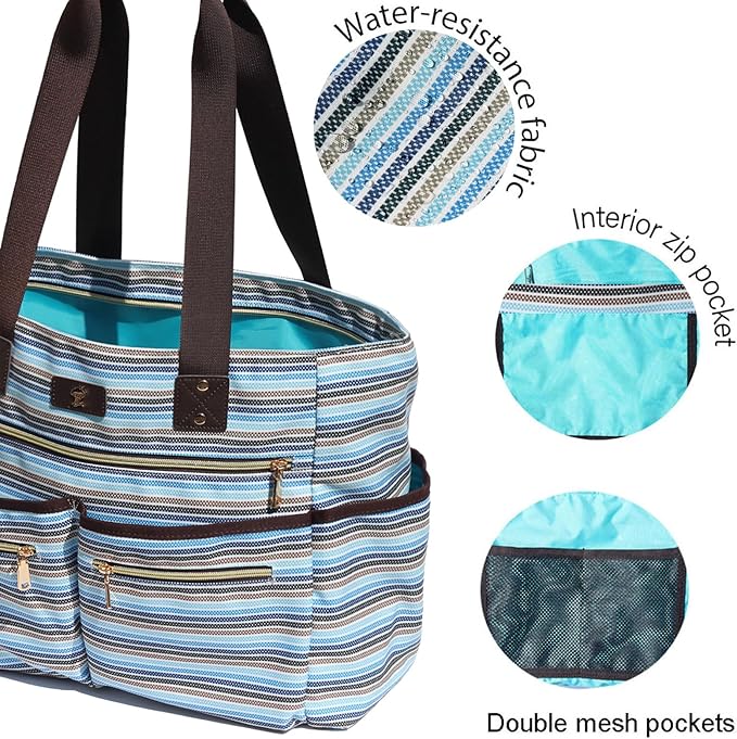 Weekender Bag Carry On Bag Overnight Tote Travel Duffle with 13 Pockets for Travel,Work，Gym,Beach,Teacher,Nurse