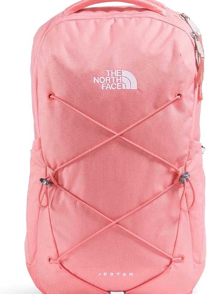The North Face Women's Jester Everyday Laptop Backpack - Commuter Travel Bag, Laptop Sleeve, Water-Repellent, Coral Crush Light Heather/Coral Crush, One Size