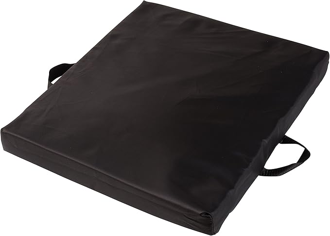 DMI Comfort Seat Cushion for Soft and Firm Support on Standard Chairs, Office Chairs and Wheelchairs, Gel Foam, 16 x 20 x 2 Inches, Black