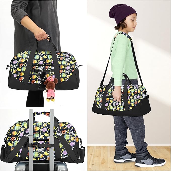 Stumdo Kids Overnighter Duffel Bags for kids, Carry-On Size & Ideal for School Practice or Overnight Travel Weekender Tote for Travel Gym Sport bag for Boys & Girls (11gshou)