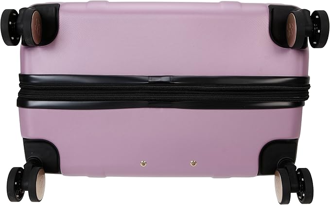 Jessica Simpson Taffeta 28"Expandable 8-Wheel Spinner Large Checked Luggage Suitcase, Dusty Orchid