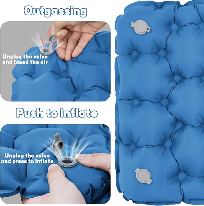 ONTYZZ Inflatable Seat Cushion Lightweight Airplane Seat Cushion Stadium Seat Travel Cushion for Climbing Hiking Office Airplane