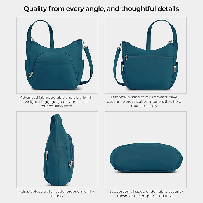 Travelon Anti-theft Classic Crossbody Bucket Bag | Anti-theft