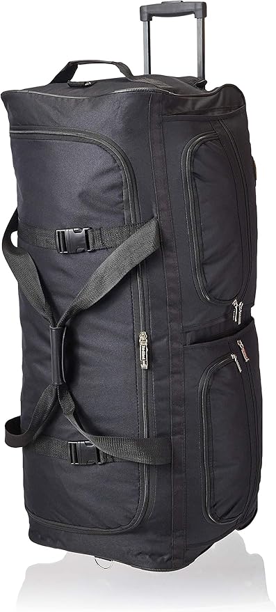 Rockland Rolling Duffel Bag, Black, 22"