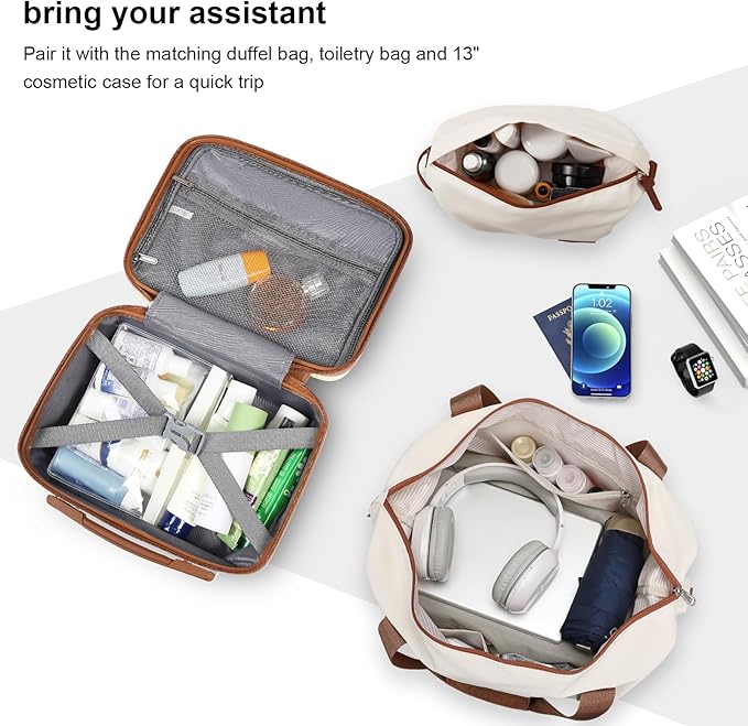 Joyway Luggage Set 7 Piece Suitcase Sets with Spinner Wheel,Hardside Expandable Travel Laggage with TSA Lock (18/20/24/28 White