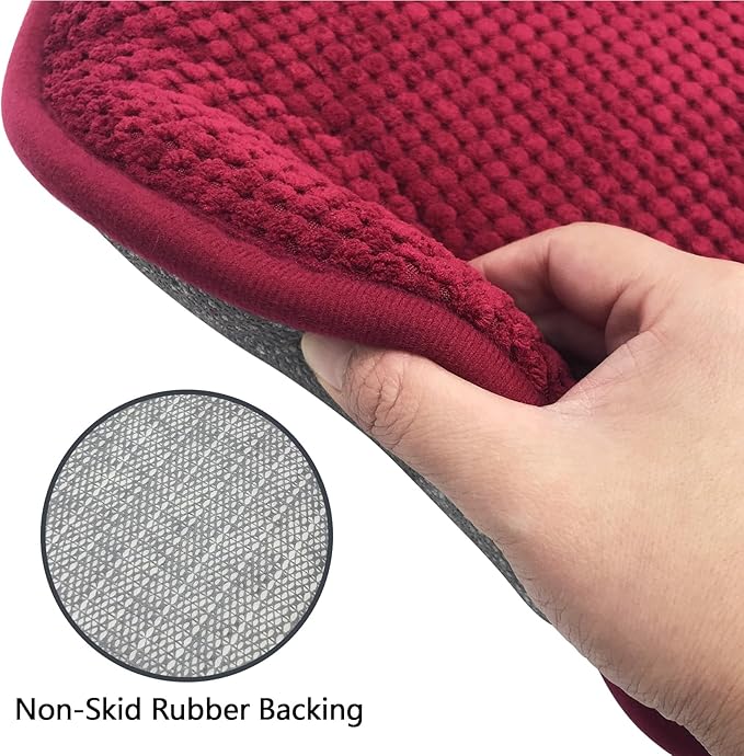 Wine Red Foam Seat Cushions Kitchen Chairs Pads for Dining Chairs Non Slip Office Seat Cushions Washable U Shaped Soft Thick Large Metal Wooden Chair Cushions,17" x 15"
