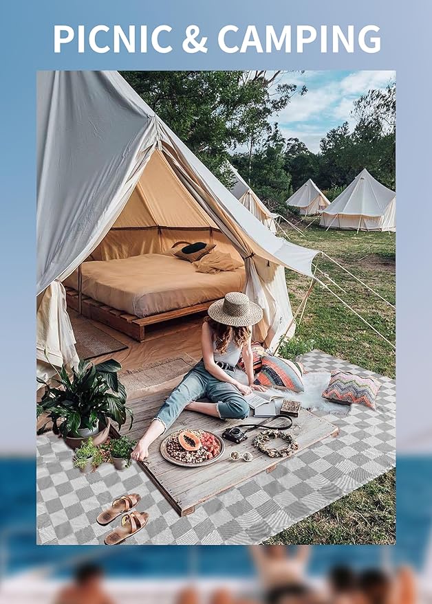 Antfuny Giant Beach Towel Blanket Autumn Outing Stuff for Women & Men Road Trip Camping Gear Ship Cruise Gear Must Haves Large L Gray Plain Pattern Airplane Accessories Travel Gadgets Yard Mat