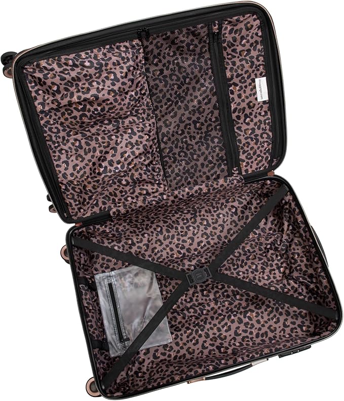 It Luggage Glitzy 31" Hardside Checked 8 Wheel Expandable Spinner, Black