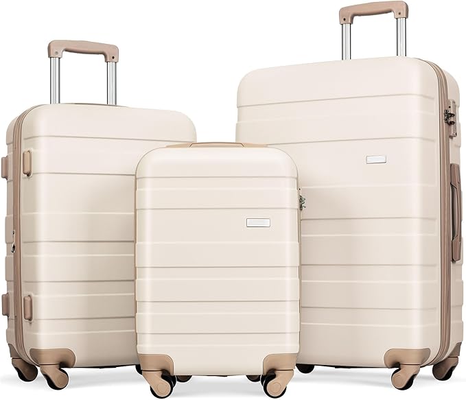 Luggage Sets 3 Piece, Luggage Set, Suitcases with Wheels, Hardside Hard Shell Travel Luggage with TSA Lock