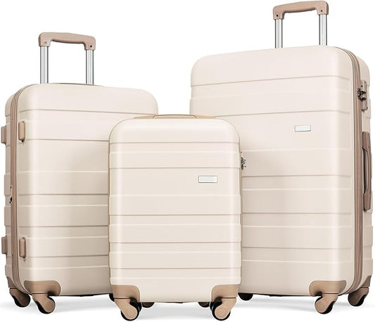 Luggage Sets 3 Piece, Luggage Set, Suitcases with Wheels, Hardside Hard Shell Travel Luggage with TSA Lock