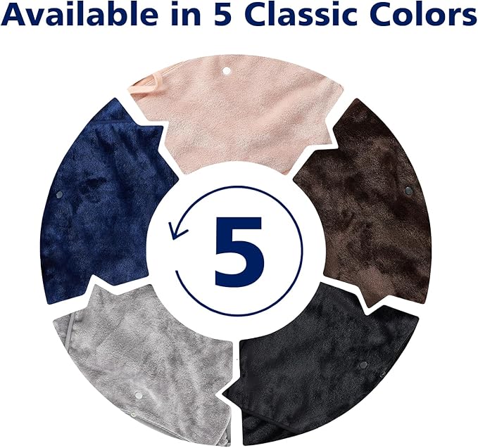 Travel Blanket with Carry Bag, Lightweight Wearable Airplane Blanket, Soft Packable Throw for Travel & Office Navy Blue