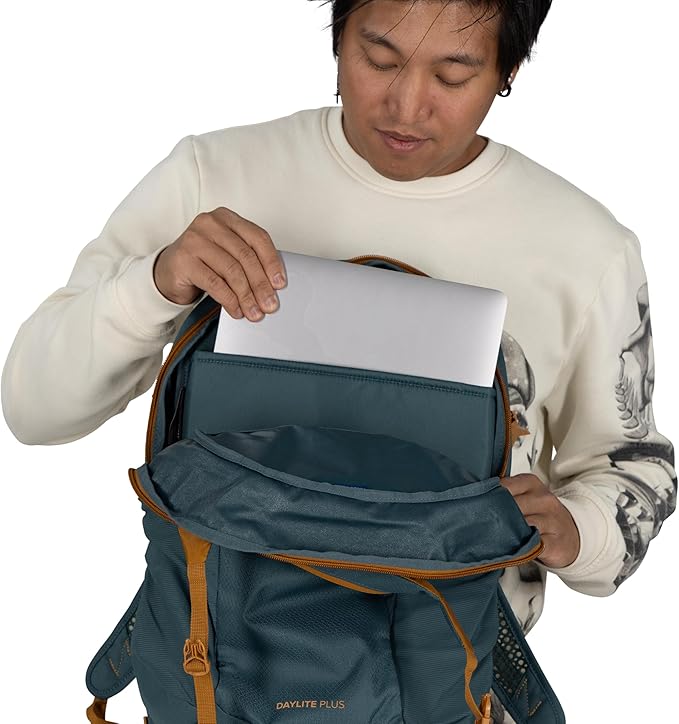 Osprey Daylite Plus Commuter Backpack - Everyday Pack with Laptop Sleeve, Bottle Pockets, and Extra Storage, Torrent Blue