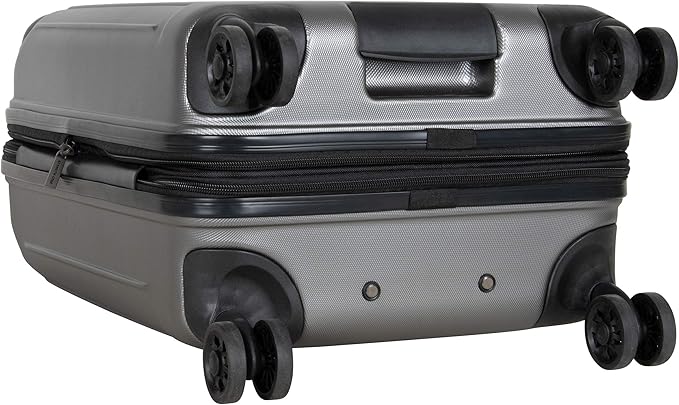 Kenneth Cole Reaction Flying Axis 20" Hardside Expandable 8-Wheel Spinner Carry-On Suitcase, Silver