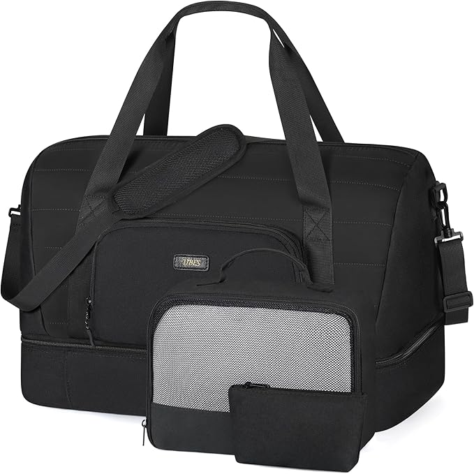 Travel Weekender Bag for Women, 21" Overnight Bag with Shoe Compartment 50L Large Travel Duffel Bag Carry On Tote for Weekend, Overnight, Business Trips, Water Resistant