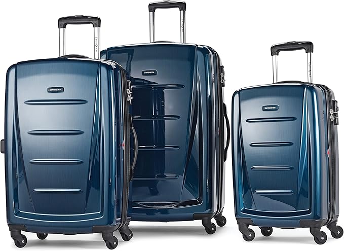 Samsonite Winfield 2 Hardside Expandable Luggage with Spinner Wheels, Deep Blue, 3-Piece Set (20/24/28)