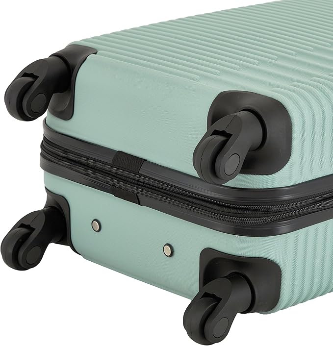 kensie Women's Hillsboro Luggage & Travel Bags Set, Green Granite, 20" Carry-On
