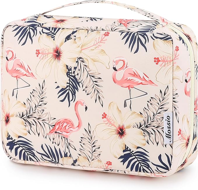 Mossio Hanging Toiletry Bag with Sturdy Hook - Large Portable Cosmetic Makeup Travel Organizer for Men & Women