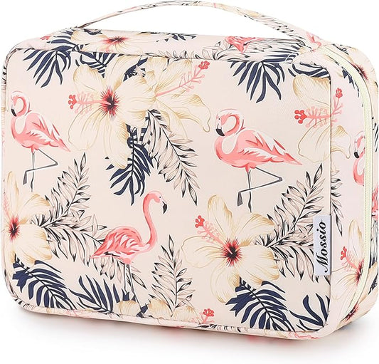 Mossio Hanging Toiletry Bag with Sturdy Hook - Large Portable Cosmetic Makeup Travel Organizer for Men & Women