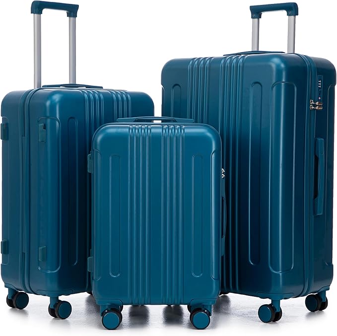 Merax 3 pcs/set in ABS Spinner Wheel Luggage Set, Carry on Suitcase