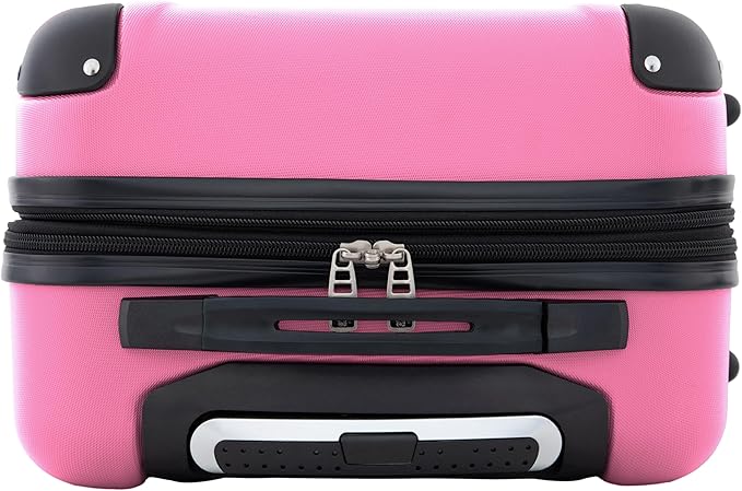 Travelers Club Chicago Hardside Expandable Spinner Luggages, Hot Pink, 20" Carry-On, HS-20720-EX-690N