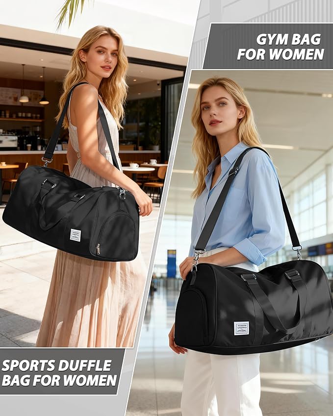 Gym Bag Womens,Travel Duffel Carry on Bag Sport Tote Bag Weekend Overnight Bag