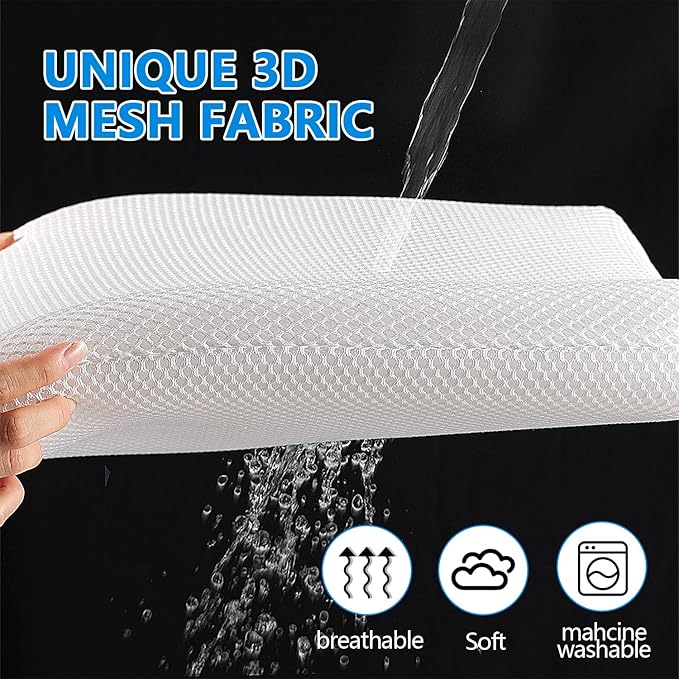 Esme L&H Portable Seat Cushion, Breathable 3D Fabric Foldable Seat Cushion for Stadium Bleachers/Airplane Travel; Soft, Thick & Ligheweight; Versatile Cushions for Bleachers, Flights, Camping, Office