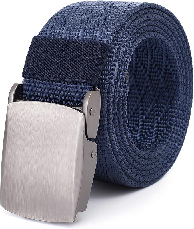 Mile High Life Nylon Web Belt Outdoor Military Belt With TSA Safe Plastic Buckle Belt