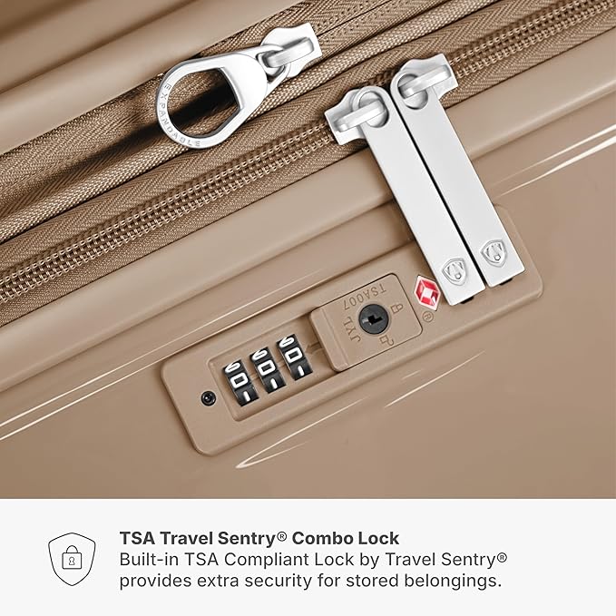 Traveler's Choice Edinburgh II Hardside Spinner Luggage, TSA Lock, Sand, 2 Piece Set (21/29)