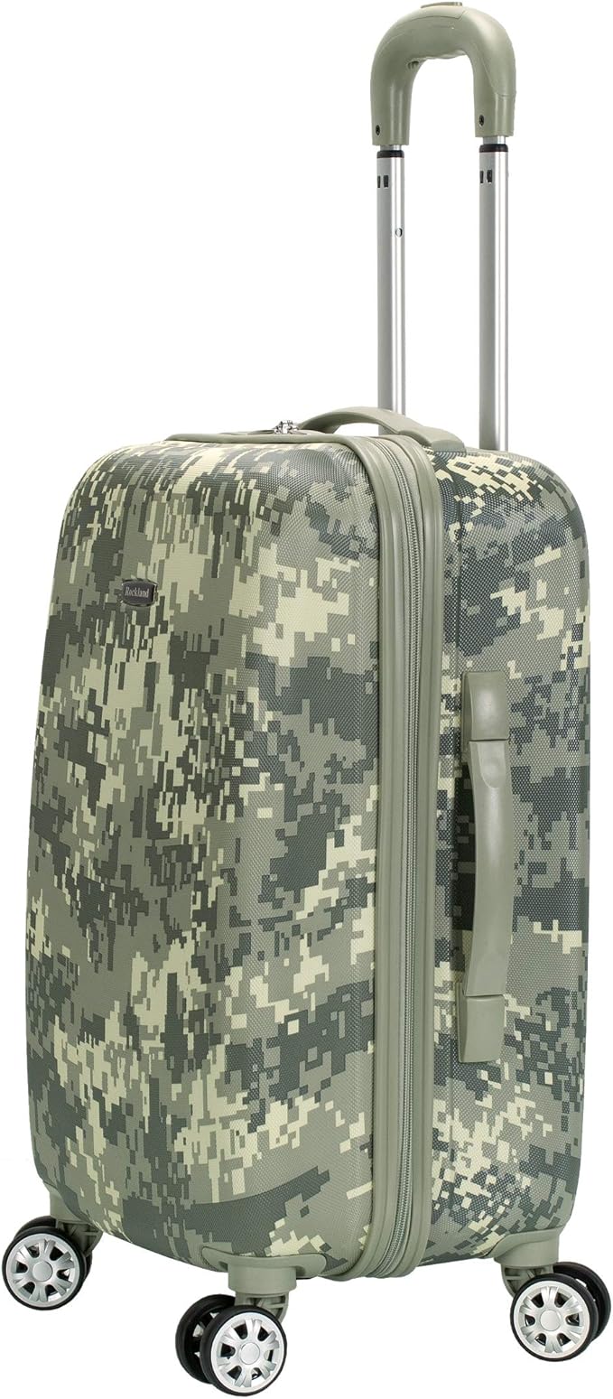 Rockland Safari Hardside Spinner Wheel Luggage, ACU CAMO, Carry-On 20"