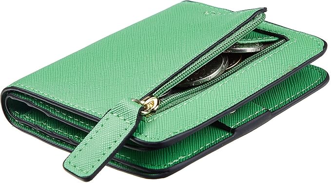 Toughergun Women’s Small Slim Leather Wallet with RFID Protection, Compact Bifold Mini Purse with Clear ID Window