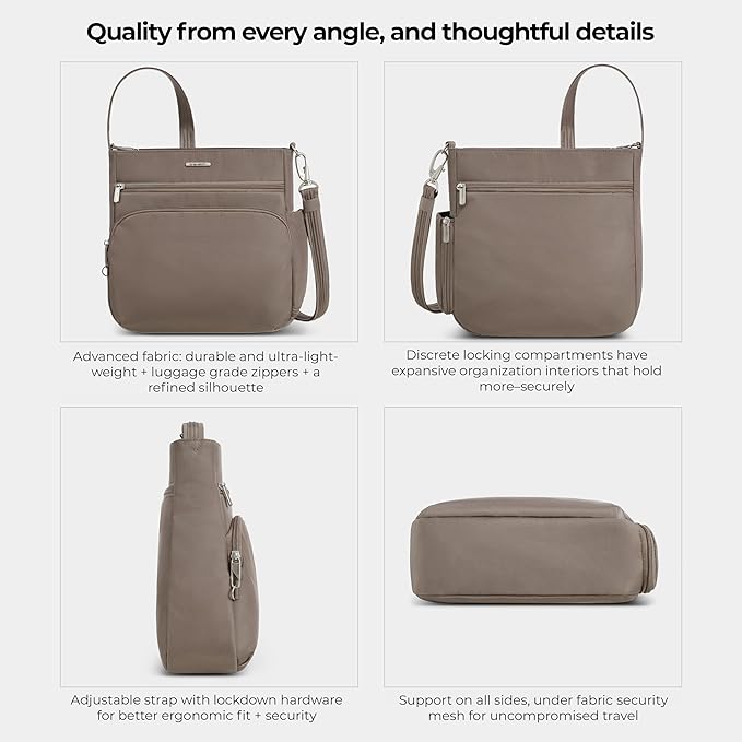 Travelon Anti-Theft Classic North/South Crossbody Bag
