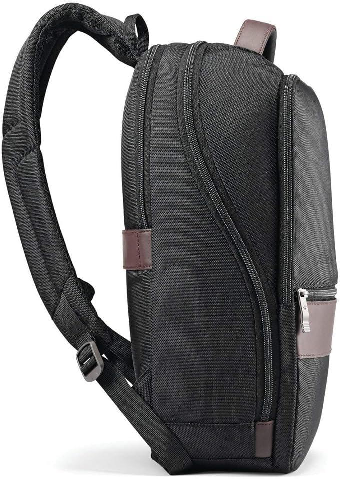 Samsonite Kombi Business Backpack, Black/Brown, 16.25 x 10.5 x 5-Inch