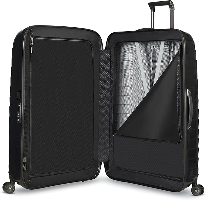 Samsonite Proxis X-Large Hardside Luggage with Dual Spinner Wheels - Innovative Roxkin™ Lightweight Shell With Ultimate Durability- Includes TSA Lock, Ergonomic Telescoping Handle - Black
