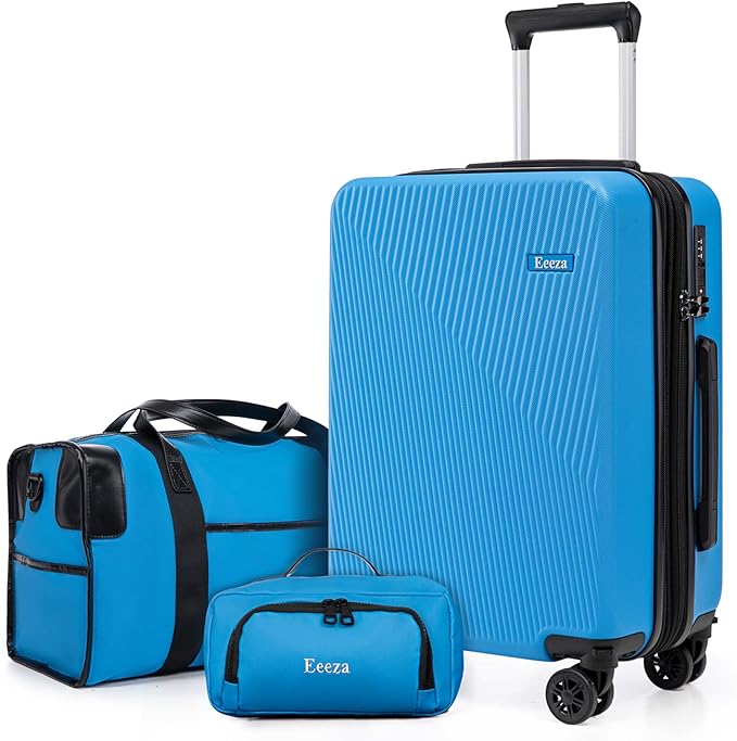 Expandable Carry on Luggage Sets,Suitcases with Detachable Wheels Hardshell 22x14x9 Airline Approved,Lightweight Luggage Set with TSA Lock,Carry on Suitcase