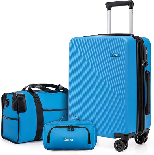 Expandable Carry on Luggage Sets,Suitcases with Detachable Wheels Hardshell 22x14x9 Airline Approved,Lightweight Luggage Set with TSA Lock,Carry on Suitcase