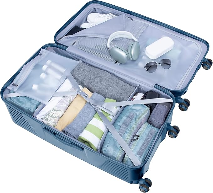 Traveler's Choice Ultimax II Polycarbonate Hardside Luggage with Spinner Wheels, Teal, 31-Inch Large Trunk