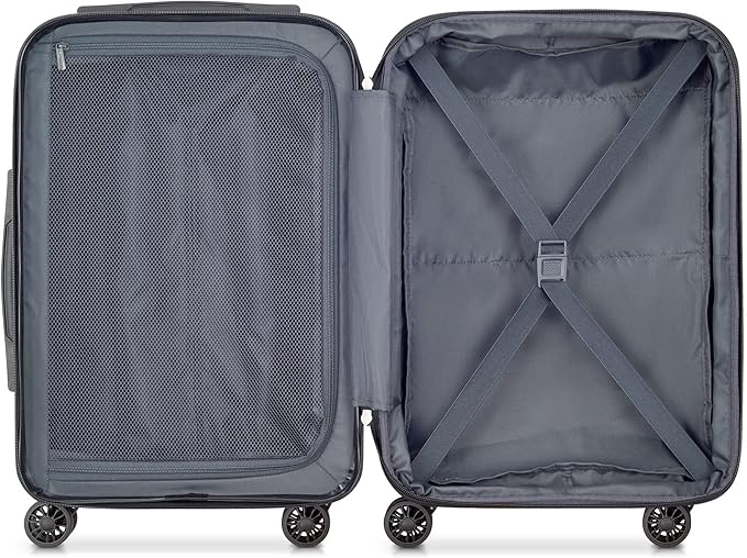 DELSEY PARIS Helium Aero Hardside Expandable Luggage with Spinner Wheels, Titanium, Carry-On 19 Inch
