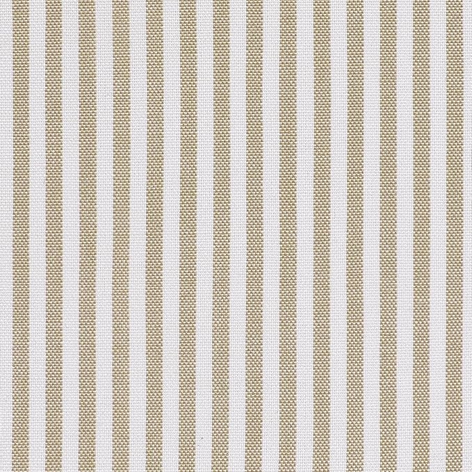 AAAAAcessories D-Shaped Chair Cushions, 2" Thick Dining Chair Pads with Ties and Removable, Machine-Washable Cover, 17" x 16", Set of 8, Natural Sand Pinstripe