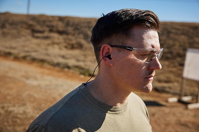 Safariland Pro Impulse Plus Hearing Protection, in Ear Earplugs with Keychain Storage Case – for Firing Range, Shooting and Hunting