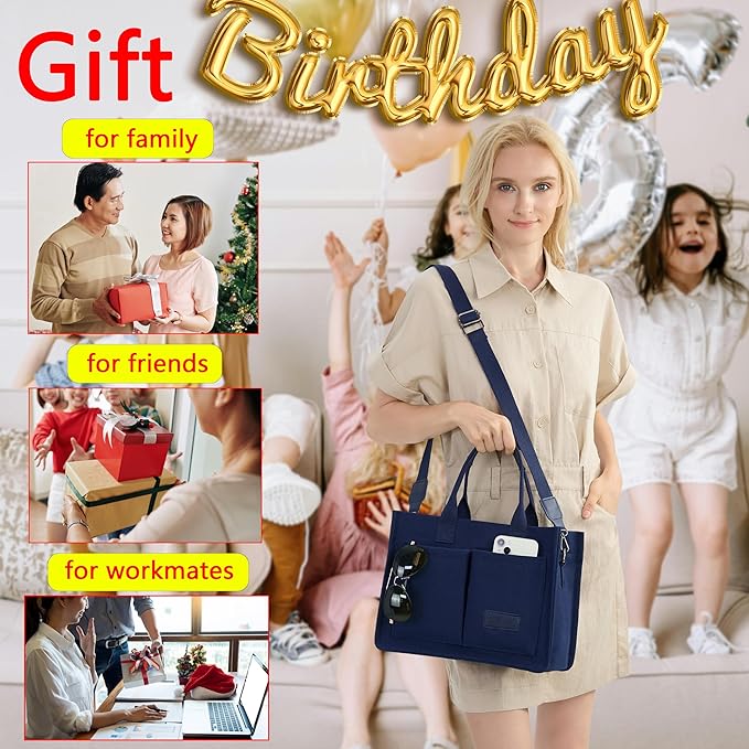 ZHMO Canvas Tote Bag for Women,Women's Bags Crossbody Bags Work Laptop Tote Bag Large Handbags Purse for Travel Nurse Teacher