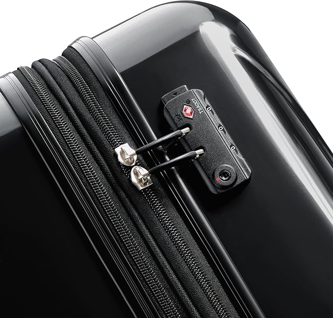 DELSEY PARIS Helium Aero Hardside Expandable Luggage with Spinner Wheels, Black, 2-Piece Set (21/24)