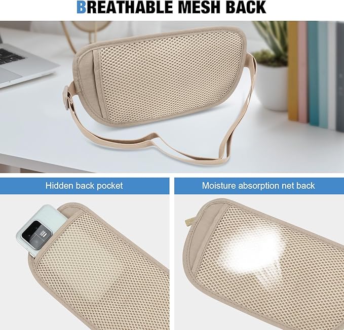 Money Belt for Travel Women and Men Hidden - Slim RFID Blocking Travel Wallet with Secure Anti-Theft Pouch, Passport Holder for Passport, Credit Cards, Cash Under Clothes
