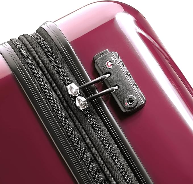 DELSEY PARIS Helium Aero Hardside Expandable Luggage with Spinner Wheels, Peony Pink, Carry-On Plus 21 Inch