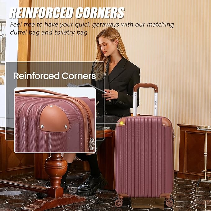Luggage Sets 5 Piece Suitcases with Wheels, Suitcase Set ABS Hard Case Luggage with TSA Lock Spinner Wheels Durable Travel Luggage