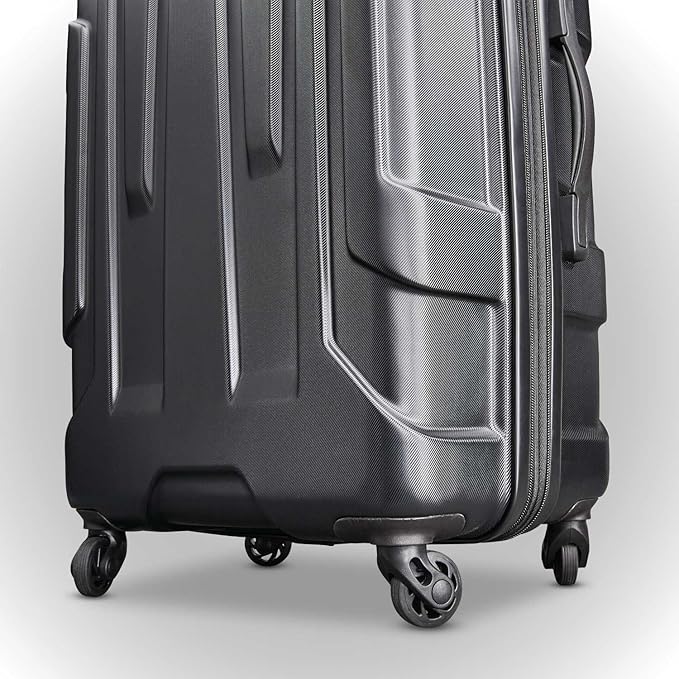 Samsonite Centric Hardside Expandable Luggage with Spinner Wheels, Black, Checked-Large 28-Inch