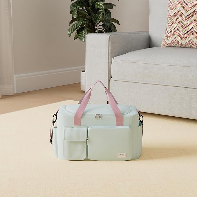 FIORETTO Women's Gym Duffle Bag with Shoes Compartment, 30L Capacity, Ideal for Travel, Gym, Sports, Duffel, Weekender