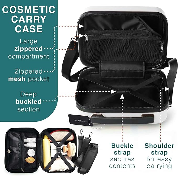 Luggage Sets 3 Piece, 20 Inch Carry on Luggage and 28 Inch Suitcases with Wheels Spinner, Durable Hard Shell Suitcase Set, Expandable Travel Suitcase, White