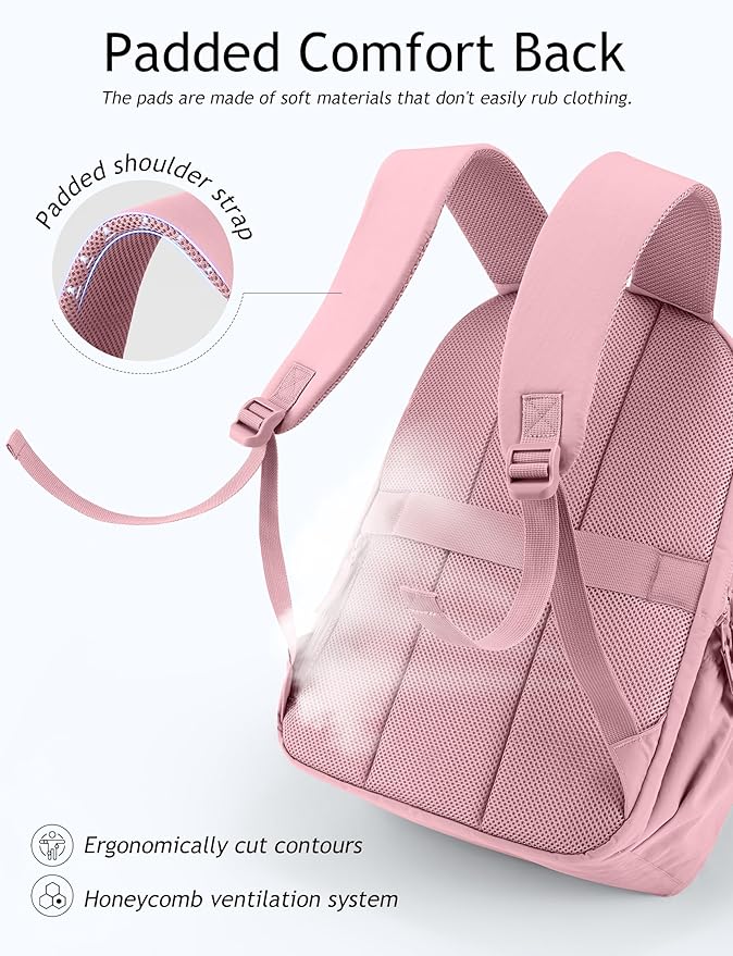 Travel Backpack for Women, 15.6 Inch Laptop Backpack, Quilted College Bookbag, Cute Work Backpacks, Water Resistant