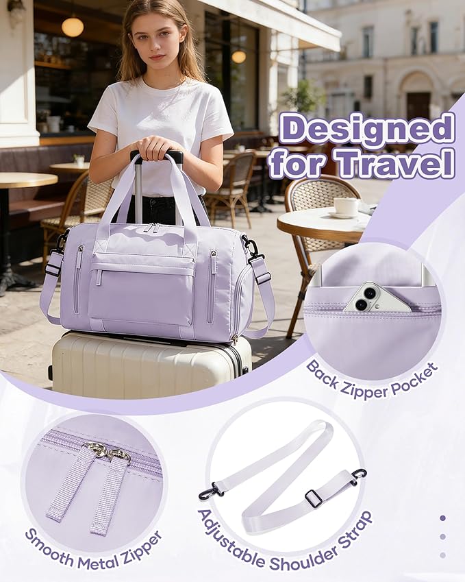 Gym Bag Womens,Travel Duffel Carry on Bag Sport Tote Bag Weekend Overnight Bag