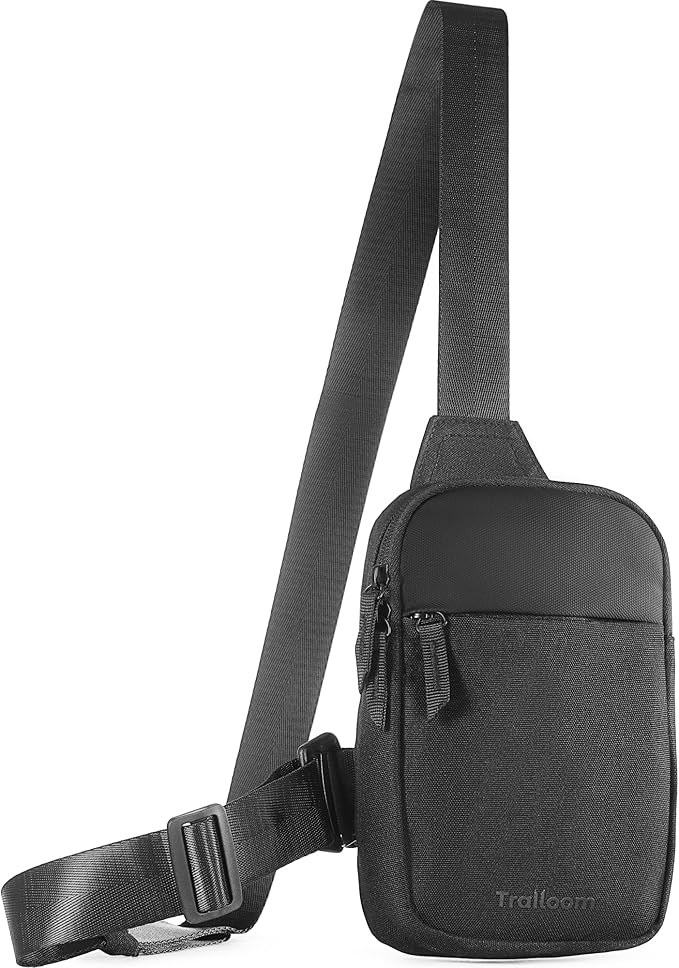 Mini Sling Bag Crossbody Fanny Pack Men & Women - Switchable Strap, RFID Blocking, Water-Repellent, Hidden Pocket